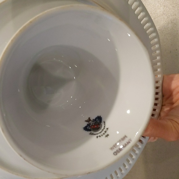 Vintage Schwarzenhammer/ Bavaria, Western Germany Pedestal Cake, Dessert Dish - Picture 5 of 6